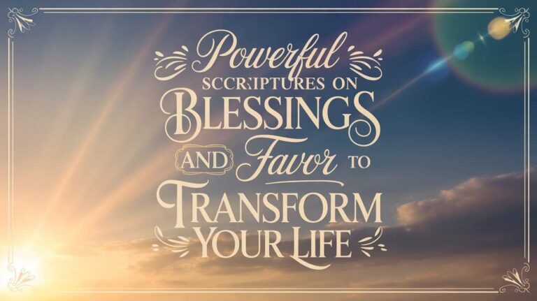 scriptures on blessings and favor