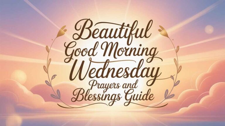 good morning wednesday prayers and blessings