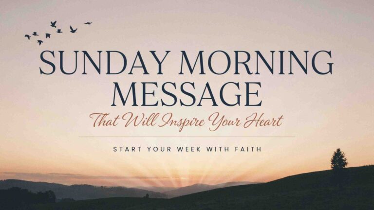 sunday morning message