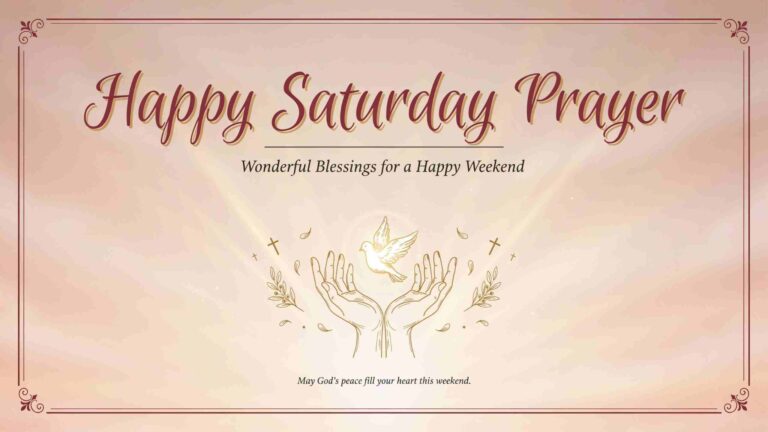 happy saturday prayer