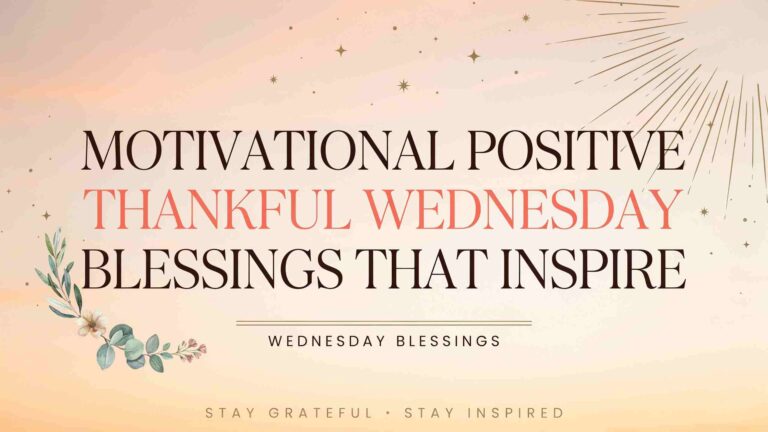 motivational positive thankful wednesday blessings